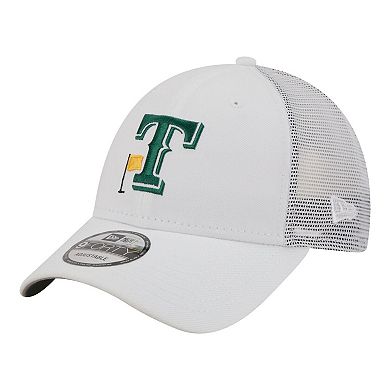 Men's New Era White Texas Rangers Flag 9FORTY Trucker Adjustable Hat