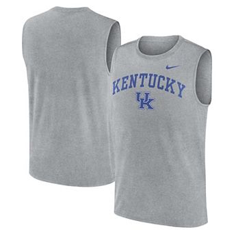 Men's Nike Heather Gray Kentucky Wildcats Primetime Legend Arch Dri-FIT Muscle Tank Top