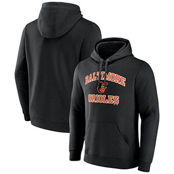 Men's Logo Athletic Black Baltimore Orioles Heart & Soul Hoodie