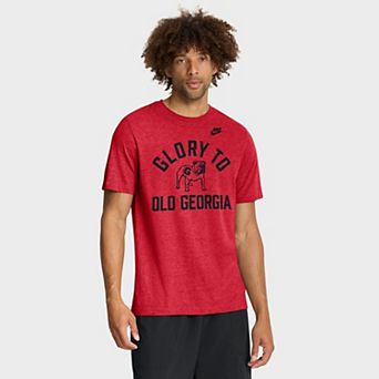 Men's Nike Heather Red Georgia Bulldogs Legacy Mantra Tri-Blend T-Shirt