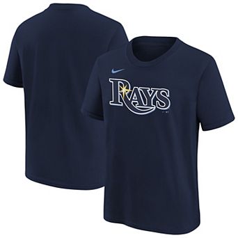 Youth Nike Navy Tampa Bay Rays Wordmark T-Shirt
