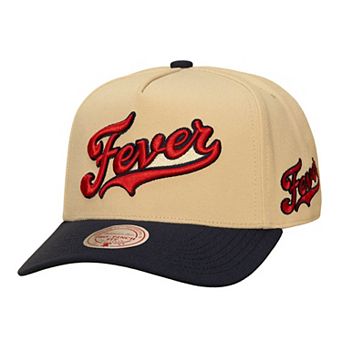 Unisex Mitchell & Ness Khaki/Navy Indiana Fever Pro Pinch Snapback Hat