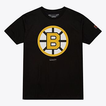 Men's Mitchell & Ness Black Boston Bruins Core Vintage Logo T-Shirt