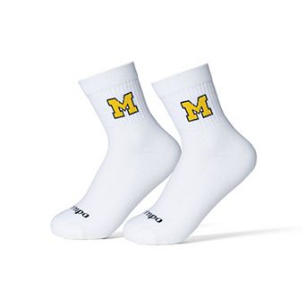 Unisex Del Campo White Michigan Wolverines Quarter-Length Socks