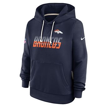 Women's Nike Navy Denver Broncos Sideline Standard Issue Dri-FIT Hoodie