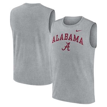 Men's Nike Heather Gray Alabama Crimson Tide Primetime Legend Arch Dri-FIT Muscle Tank Top