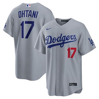 Men's Nike Shohei Ohtani Gray Los Angeles Dodgers Road Stadium Jersey