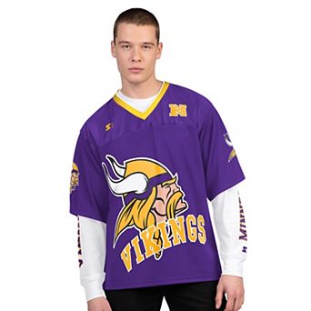 Men's Starter Purple/White Minnesota Vikings Short Sleeve & Long Sleeve T-Shirt Combo Pack