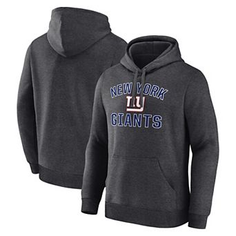 Men's Logo Athletic Heather Charcoal New York Giants Arch Victory Hoodie