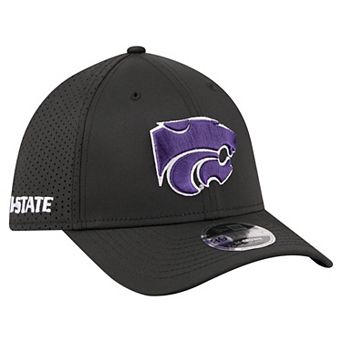 Men's New Era Black Kansas State Wildcats 39THIRTY M-Crown Flex Fit Hat
