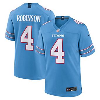 Men's Nike Wan'Dale Robinson Light Blue Tennessee Titans Team Game Jersey