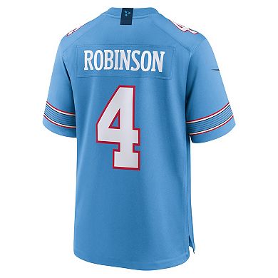 Men's Nike Wan'Dale Robinson Light Blue Tennessee Titans Team Game Jersey