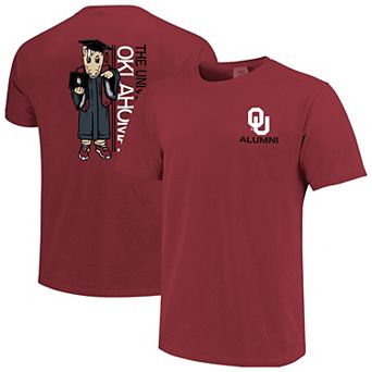 Men's Crimson Oklahoma Sooners Mascot Grad Achievement Unlocked T-Shirt