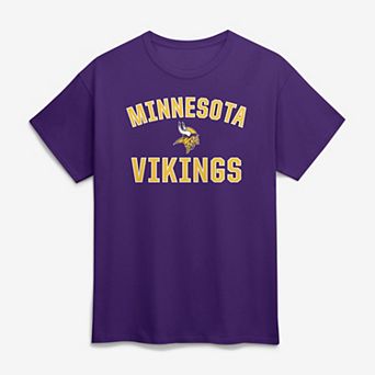 Men's Logo Athletic Purple Minnesota Vikings Cotton Victory Arch T-Shirt