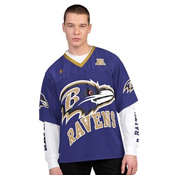 Men's Starter Purple/White Baltimore Ravens Short Sleeve & Long Sleeve T-Shirt Combo Pack
