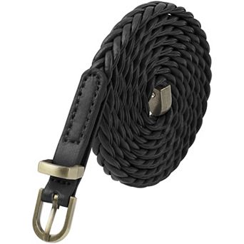 Women's Braided Thin Belt Waist Cord Retro Casual Decoration for Dresses Shirt Small Belts