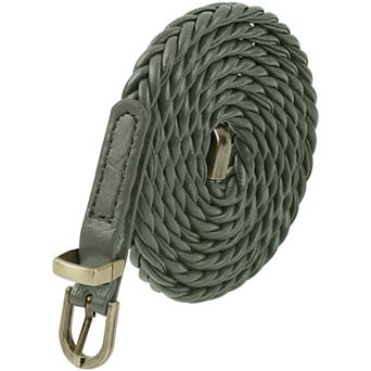 Women's Braided Thin Belt Waist Cord Retro Casual Decoration for Dresses Shirt Small Belts