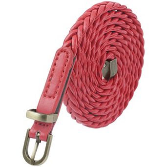 Women's Braided Thin Belt Waist Cord Retro Casual Decoration for Dresses Shirt Small Belts