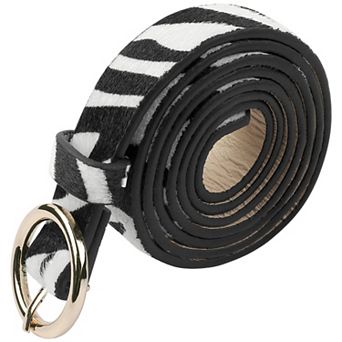 Women's Animals Waist Belts Leopard Faux Leather Round Buckle for Jeans Pants Dresses