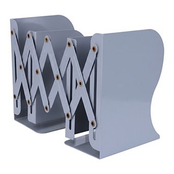 Adjustable Metal Bookends for Shelves Expandable Book End Holder for Bookshelf 3.5"Lx5.3"Wx6.9"H