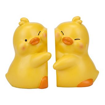 Decorative Bookends for Shelves 2 pc Creative Book Ends Modern Resin Book Stoppers with Pads