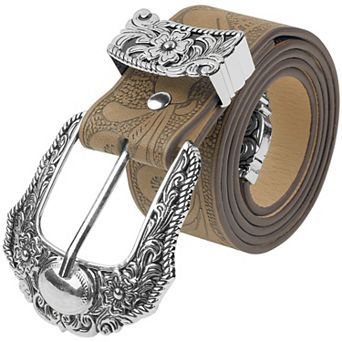 Women's Belt Retro Print Pattern Pin Buckle Belts Decoration for Dresses Skirt