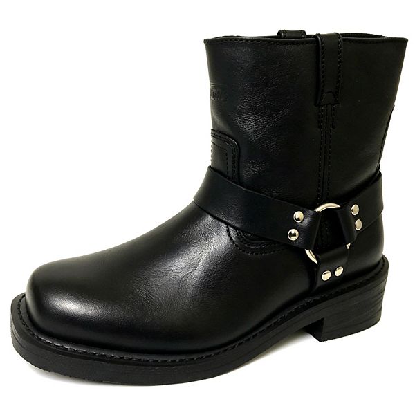 永*彦様 lad musician short engineer boots g Men's Engineer Boots Harness Genuine Leather Short Motorcycle