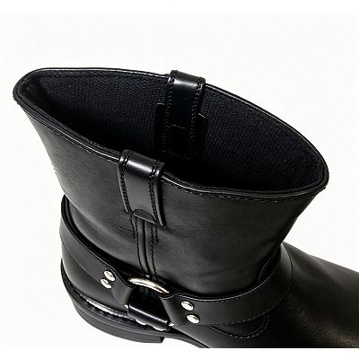 永*彦様 lad musician short engineer boots g Men's Engineer Boots Harness Genuine Leather Short Motorcycle