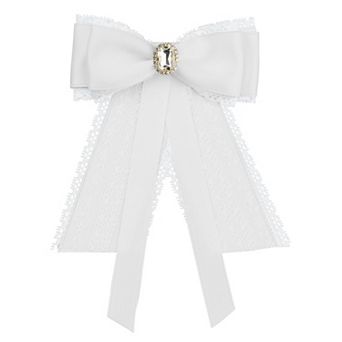 Lace Bow Tie Bowknot for Women Elegant Bowties Pre-Tied Shirt Neck Tie