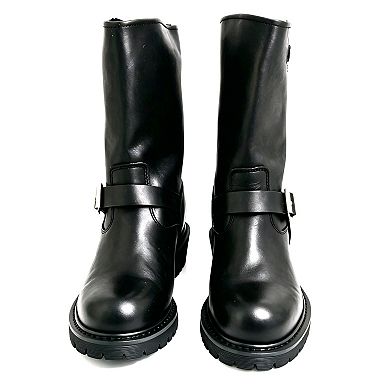 Men's Engineer Boots Motorcycle Full Grain Leather Biker Boots