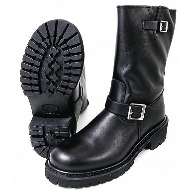 Men's Engineer Boots Motorcycle Full Grain Leather Biker Boots