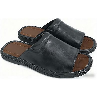 Men's Sandals Opened Toe Casual Slip On Slide Black