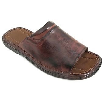 Men's Sandals Opened Toe Casual Slip On Slide Brown