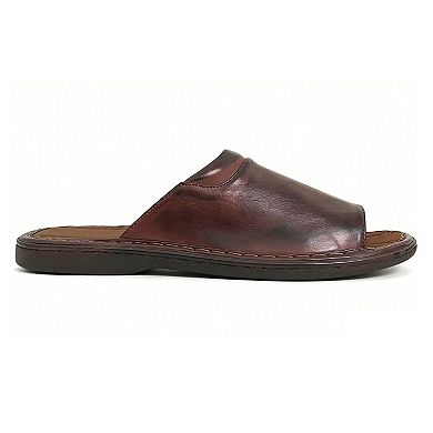 Men's Sandals Opened Toe Casual Slip On Slide Brown