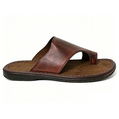Men's Sandals Opened Toe Thong Flip Flops Slip On Slide Brown