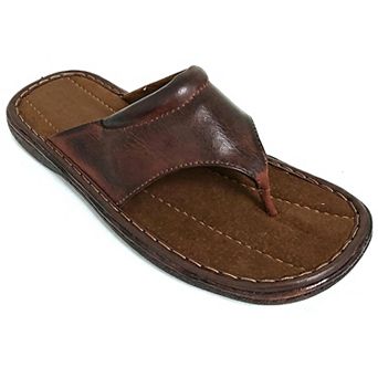 Men's Sandals Opened Toe Thong Flip Flops Slip On Slide Brown