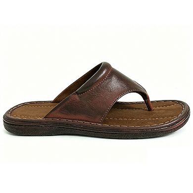 Men's Sandals Opened Toe Thong Flip Flops Slip On Slide Brown