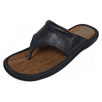 Men's Sandals Opened Toe Thong Flip Flops Slip On Slide Black