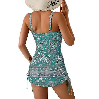 Tummy Control Swim Dress with Bottom