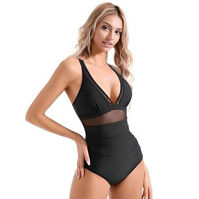 High Waist Mesh Swimwear for Women