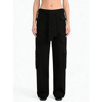Women's High Waisted Cargo Wide Leg Jeans Multi Pocket Y2K Denim Pants