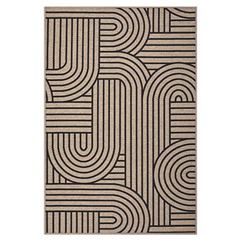 Fashionwu Line Easy to Clean Washable Folded Indoor Modern Low Pile Printed Area Rug for Bedroom