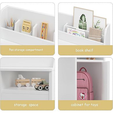 Kids Desk and Chair Set with Hutch
