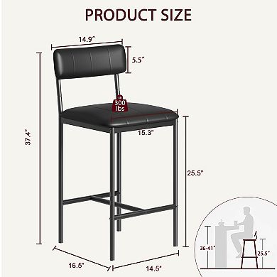 Heavy Duty Bar Stools Set of 2