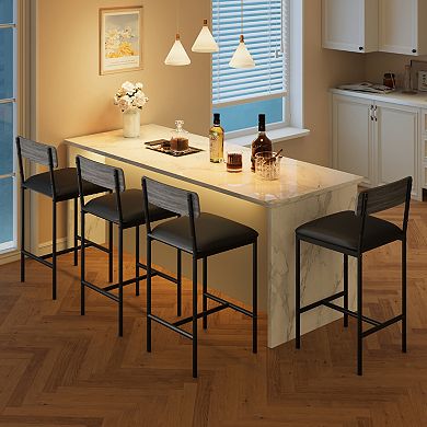 Modern Rustic Bar Stools Set of 4