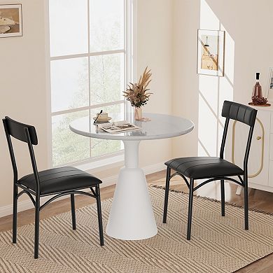PU Leather Upholstered Dining Chair Set of 2