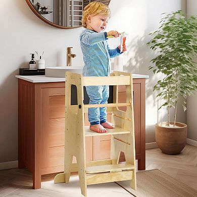 Wooden Kitchen Step Stool for Kids