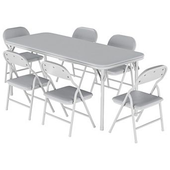 6 pc Kids Folding Table and Chairs Set