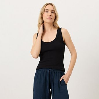 Perfect Rib Scoop Neck Tank Made With Organic Cotton