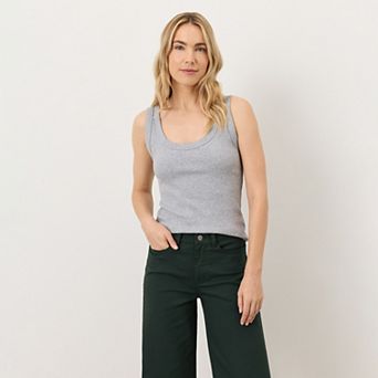 Perfect Rib Scoop Neck Tank Made With Organic Cotton